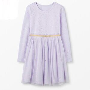 Hanna Andersson Shimmer Star Tulle Dress Lavender 12 (150)